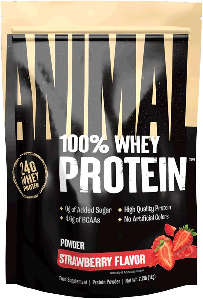 Universal Nutrition Animal Whey Protein, 1000 g Beutel, Strawberry