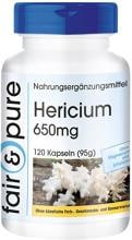 fair & pure Hericium erinaceus (650 mg), 120 Kapseln Dose
