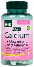 Holland & Barrett Vegan Calcium + Magnesium, Zinc & Vitamin D, 120 Tabletten