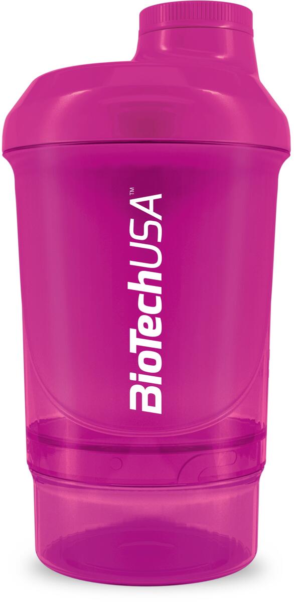 BioTech USA Shaker Wave+ Nano, 300 ml (+150 ml), Magenta