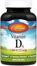Carlson Labs Vitamin D3 1.000 IU, 250 Kapseln