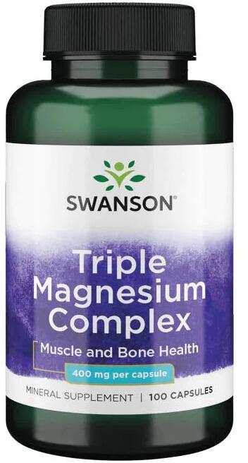 Swanson Triple Magnesium Complex 400 mg, 100 Kapseln