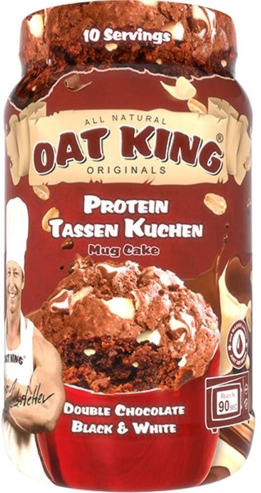 Oat King Protein Tassenkuchen, 500 g Dose, Double Chocolate Black & White