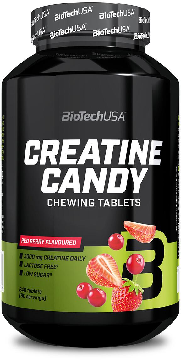 BioTech USA Creatine Candy, 240 Kautabletten, Red Berry