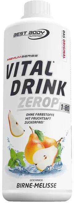Best Body Nutrition Vital Drink Zerop, 1000 ml Flasche, Birne Melisse