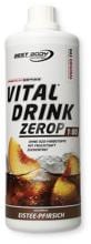 Best Body Nutrition Vital Drink Zerop, 1000 ml Flasche, Eistee Pfirsich