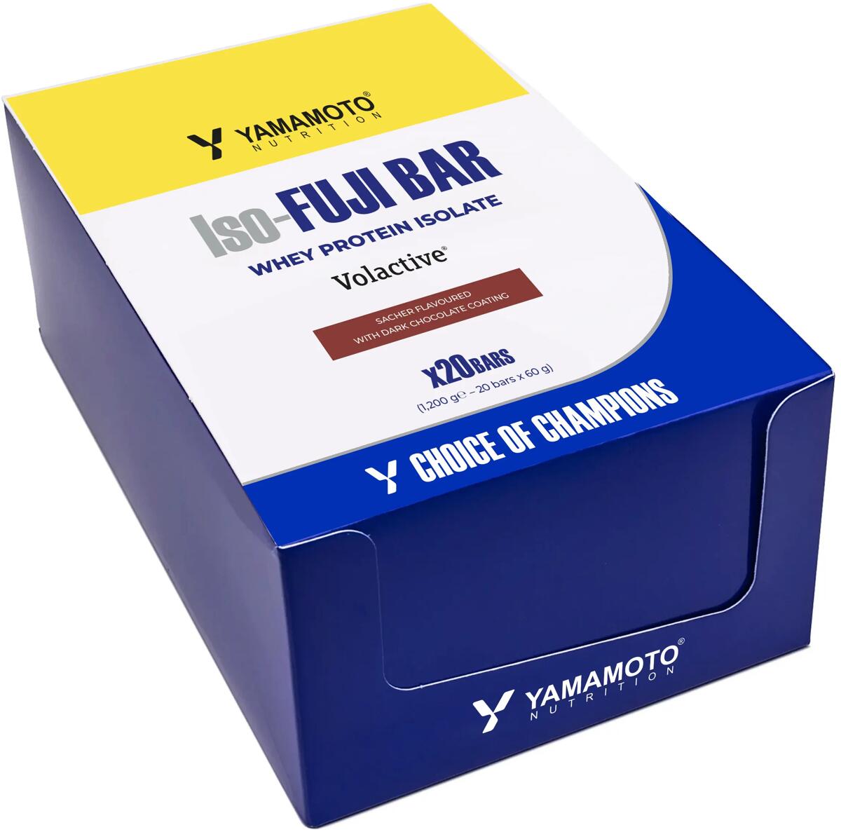 Yamamoto Nutrition Iso-FUJI BAR, 20 x 40 g Riegel, Sacher mit Zartbitterschokolade