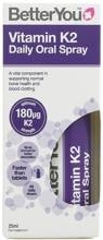 BetterYou Vitamin K2 Daily Oral Spray, 25 ml Zerstäuber, Peppermint