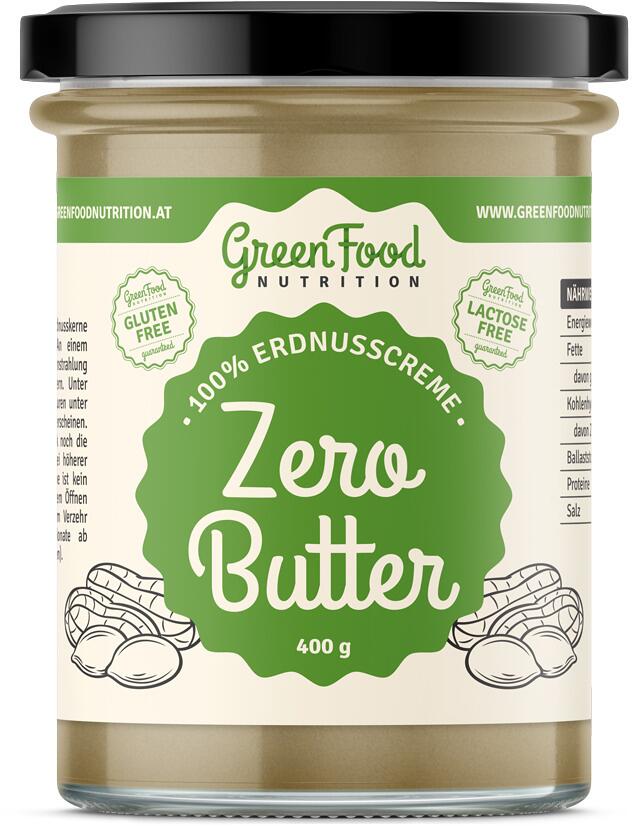 GreenFood Nutrition Zero Butter Erdnusscreme, 400 g Glas