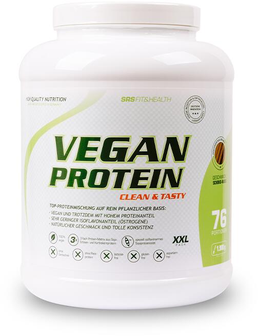 SRS Vegan Protein, 1900 g Dose, Vanille-Karamell