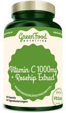 GreenFood Nutrition Vitamin C 1000 + Hagebutten Extrakt, 60 Kapseln