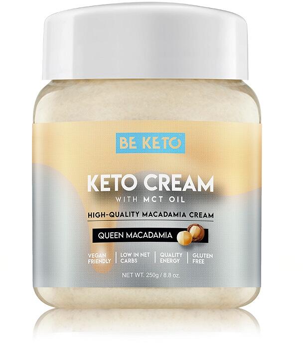 BeKeto Keto Cream + MCT OIL, 250 g Glas, Queen Macadamia