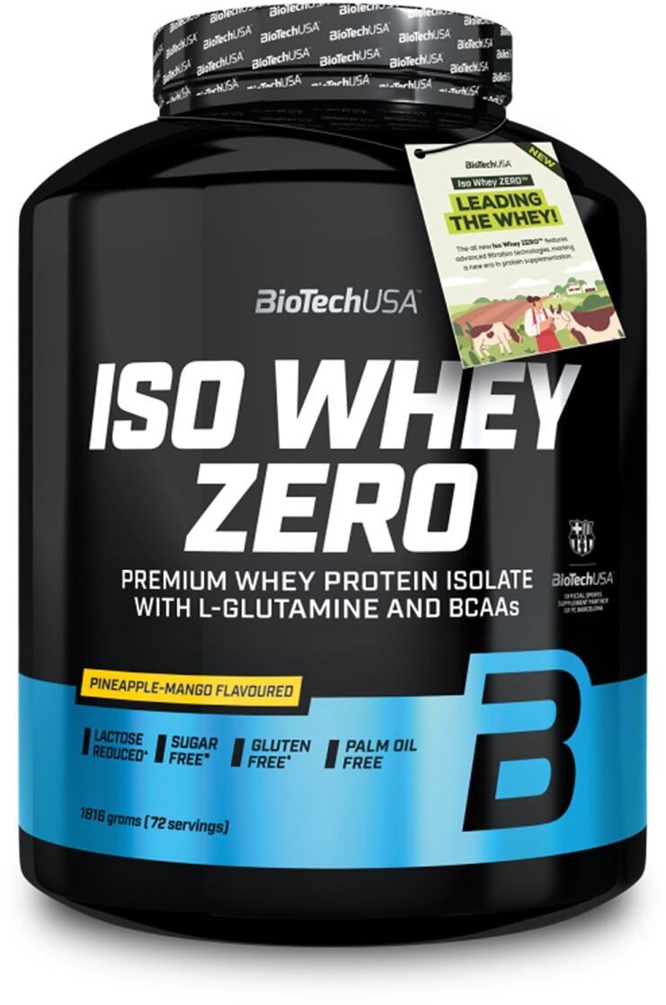 BioTech USA Iso Whey Zero, 1816 g Dose, Ananas-Mango