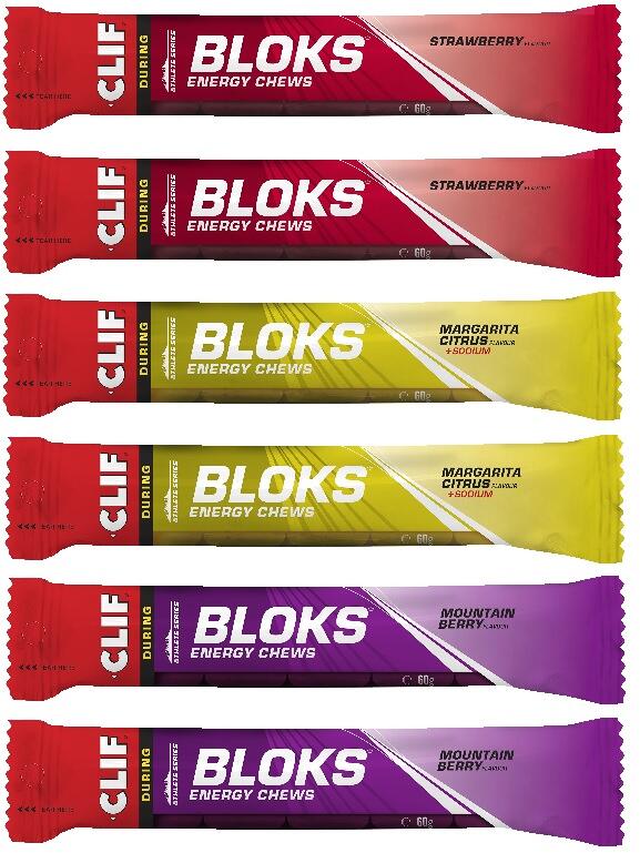 Clif BLOKS Energy Chews Kaubonbons, 6 x 60 g Beutel, Mix