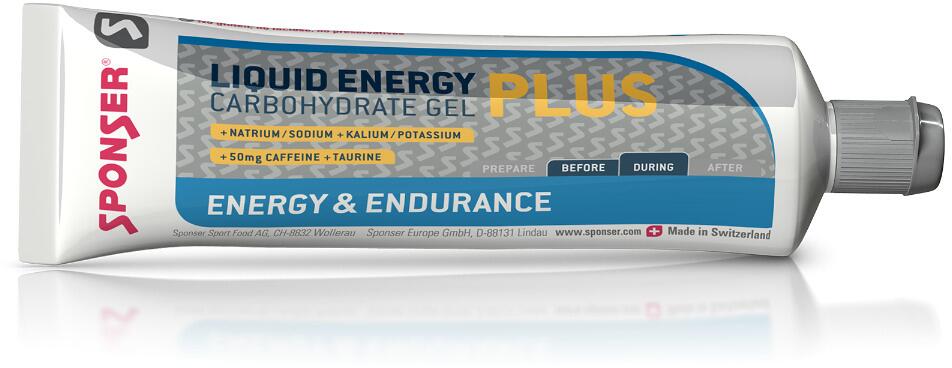 Sponser Liquid Energy Plus, 20 x 70 g Tuben, Neutral-Koffein