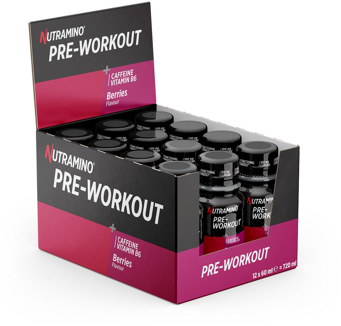 Nutramino Pre-Workout Shot, 12 x 60 ml Shot, Berries
