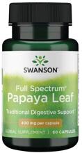 Swanson Full Spectrum Papaya Leaf 400 mg, 60 Kapseln