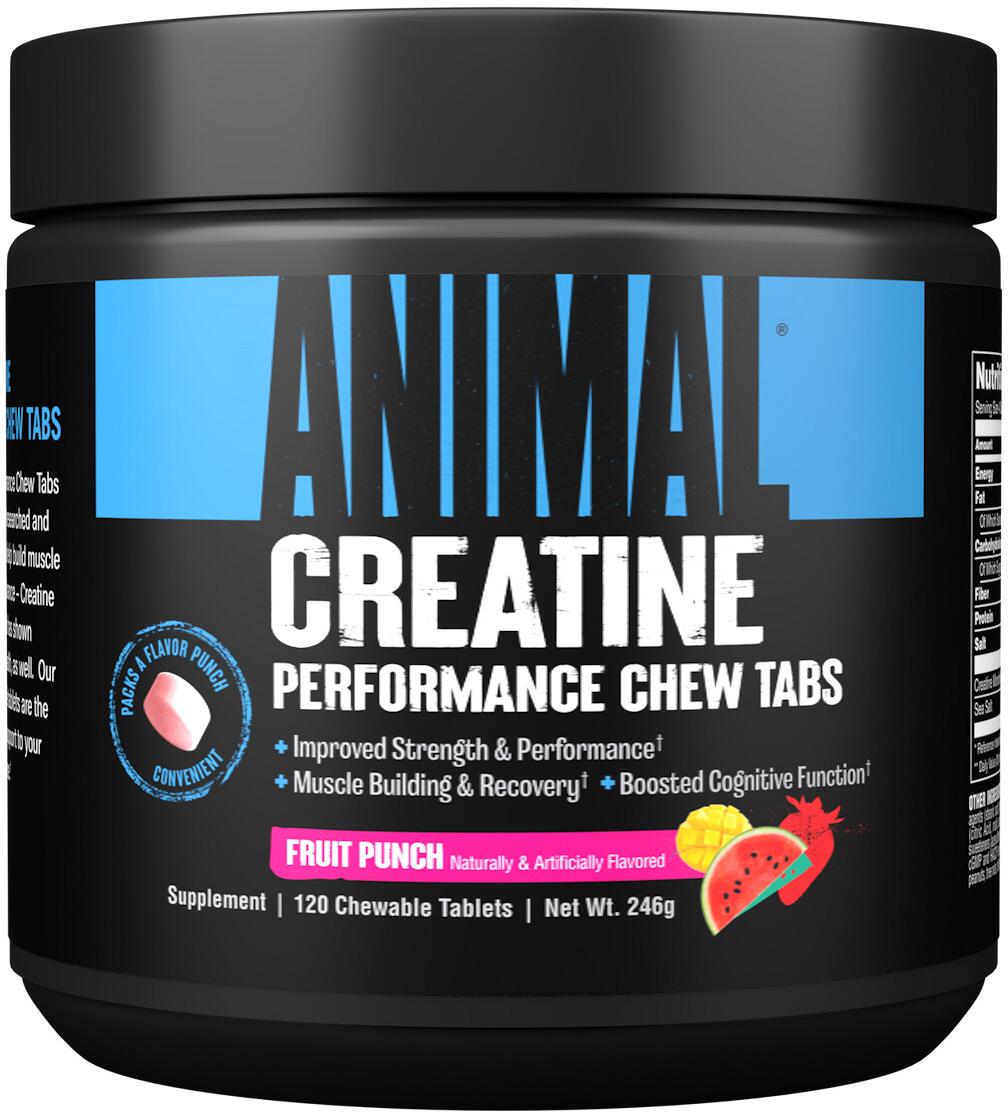 Universal Nutrition Animal Creatine Chews, 120 Kautabletten, Fruit Punch
