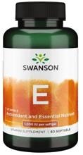 Swanson Vitamin E - 1.000 IU, 60 Kapseln