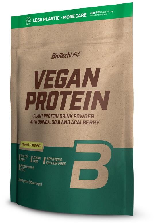 BioTech USA Vegan Protein, 2000 g Beutel, Banane