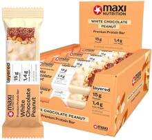 MaxiNutrition Premium Protein Bar, 12 x 45 g Riegel, White Chocolate Peanut Butter