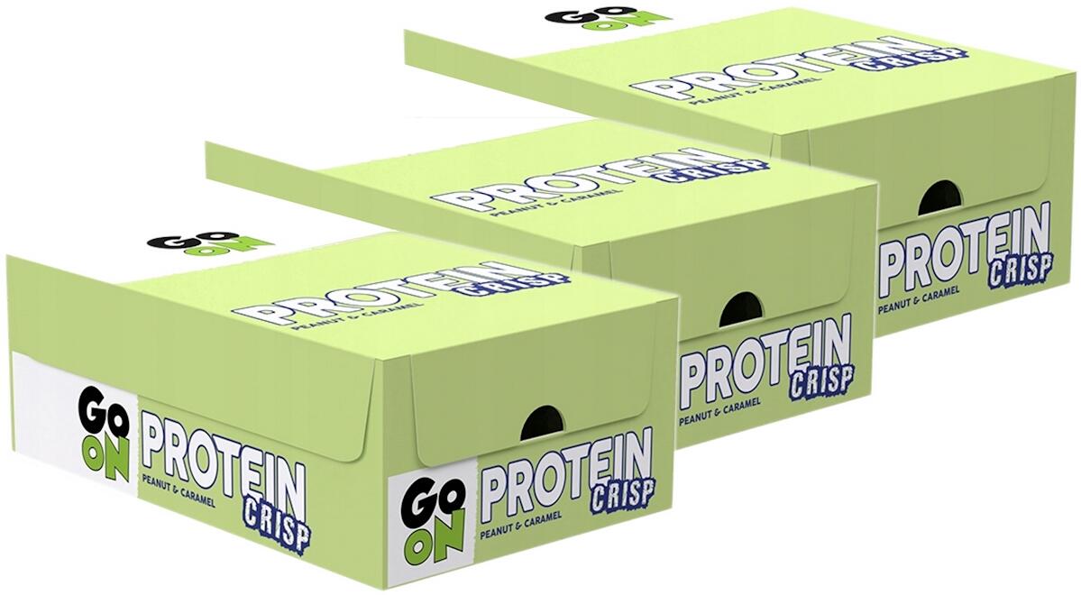 Go On Nutrition Protein Crisp Bar, 3 x 24 x 50 g Riegel, Peanut & Caramel