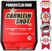 Powerstar Food CARNITIN SHOTS, 12 × 60 ml Trinkfläschchen, Exotic-Punch