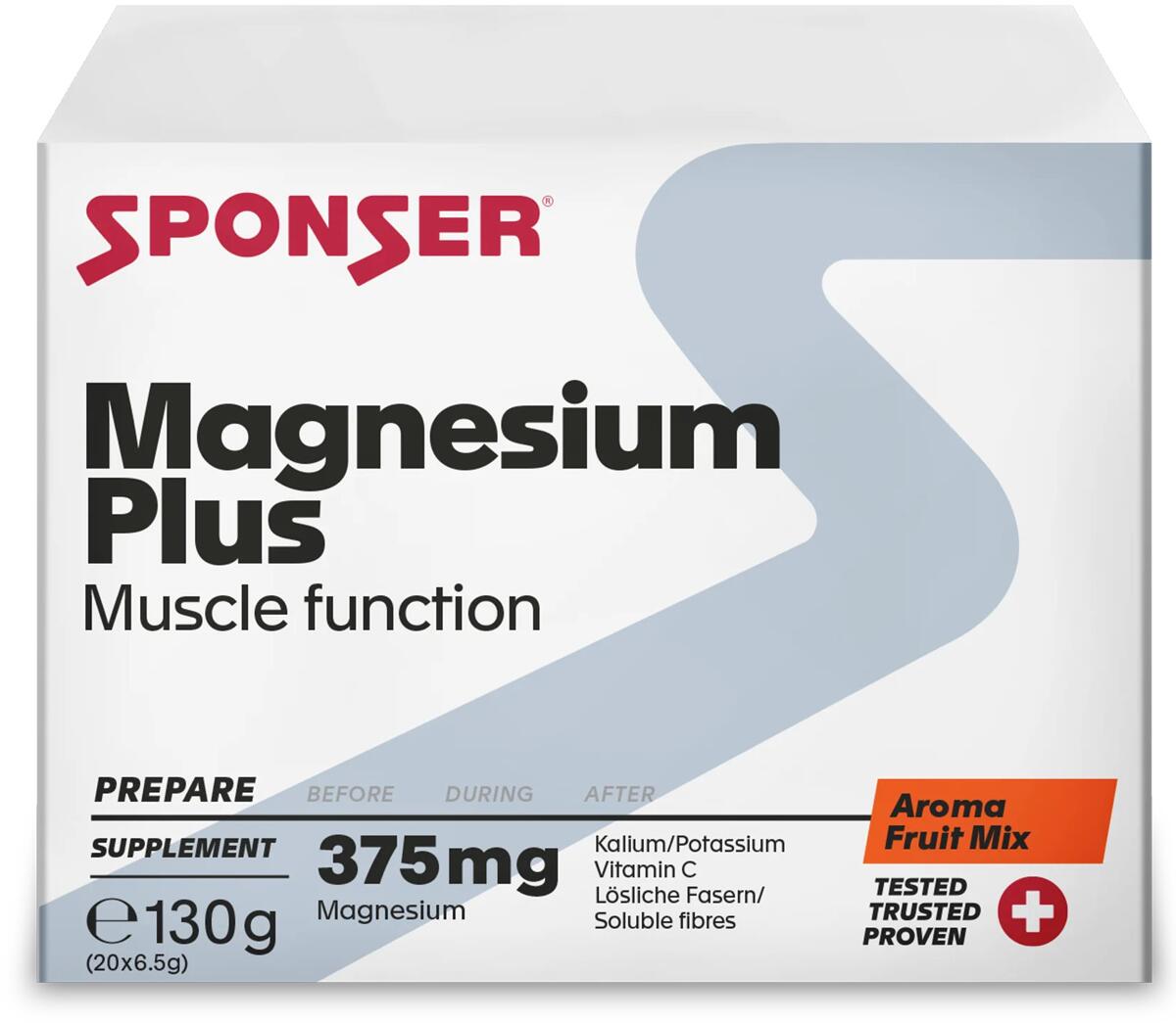 Sponser Magnesium Plus, 20 x 6,5 g Sachet, Fruit Mix