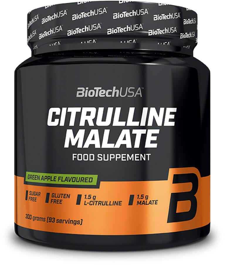 BioTech USA Citrulline Malat, 300 g Dose, Green Apple