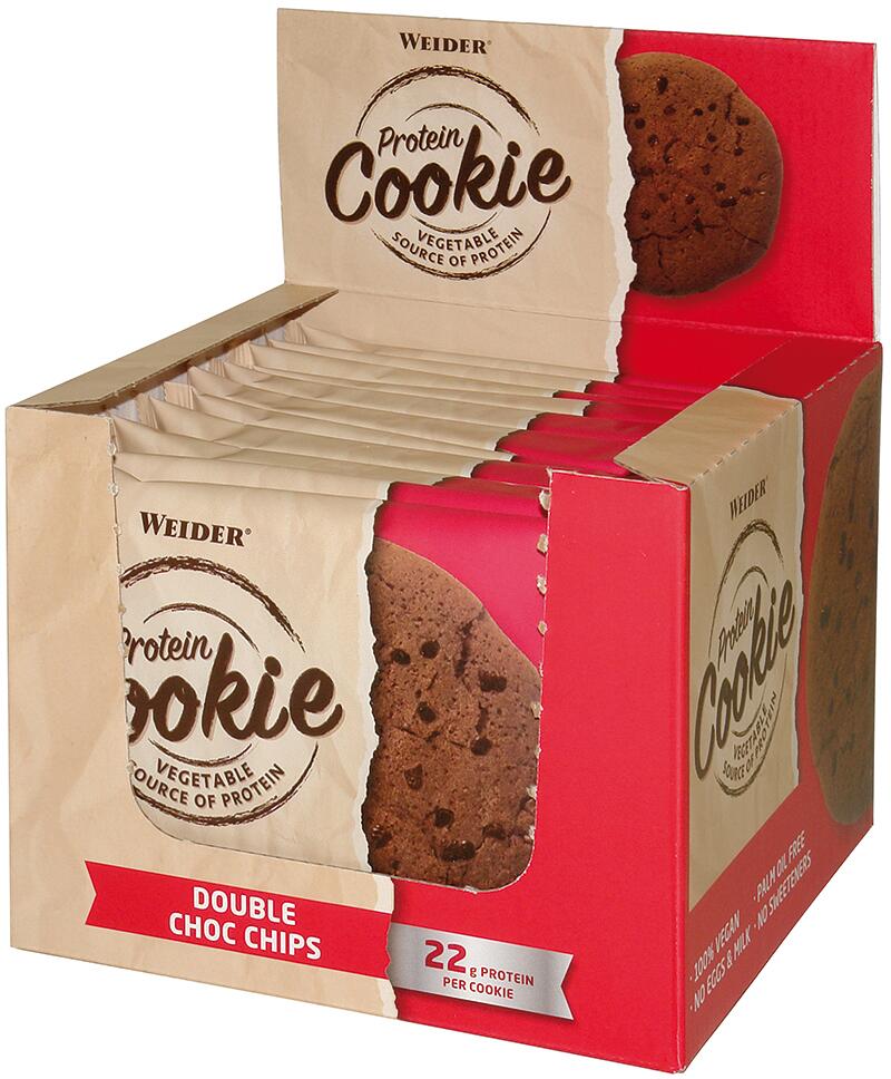 Joe Weider Protein Cookie, 12 x 90 g Cookie, Double Schoko Chips