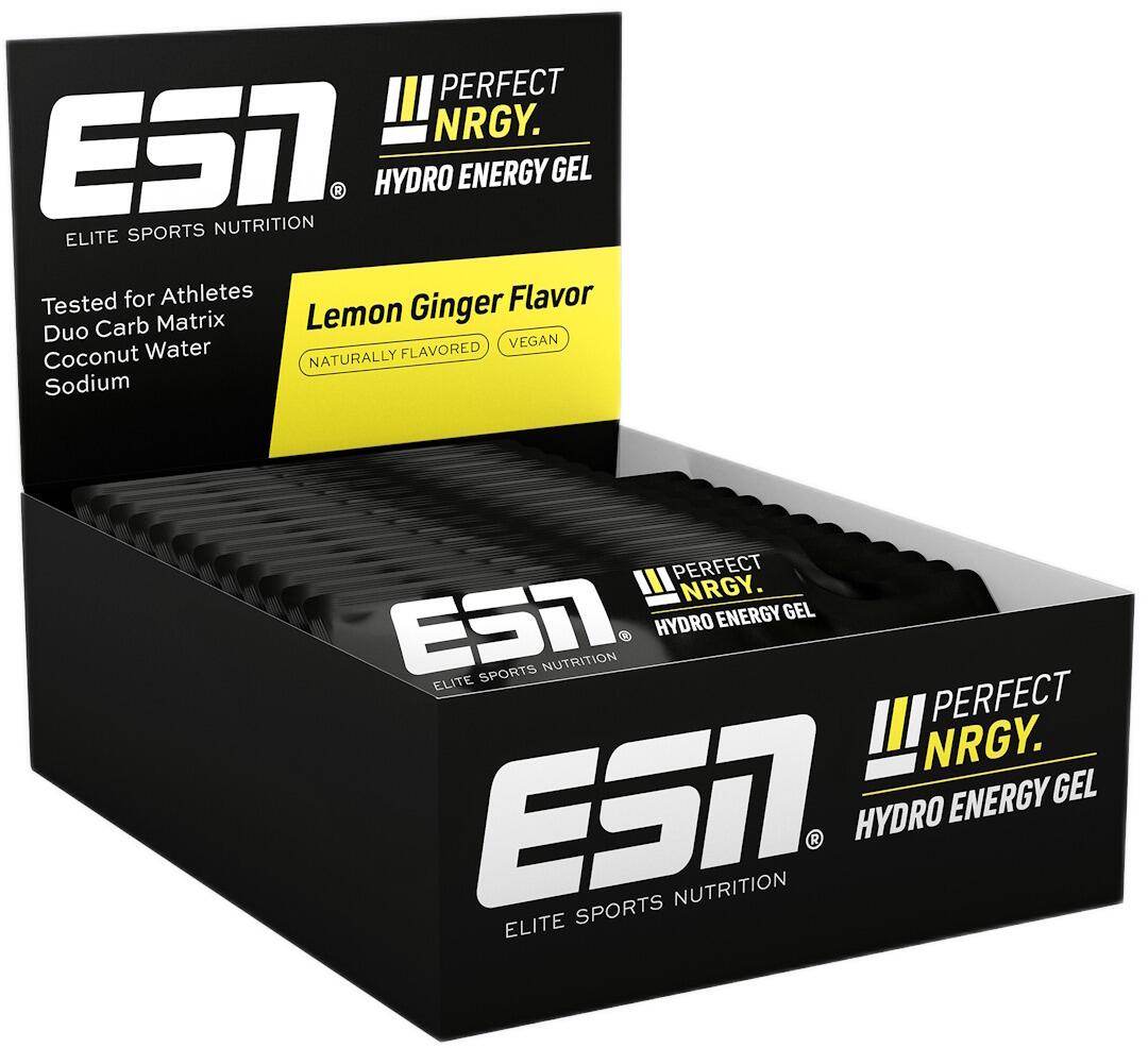 ESN Perfect NRGY Hydro Energy Gel, 12 x 40 ml Beutel, Lemon Ginger