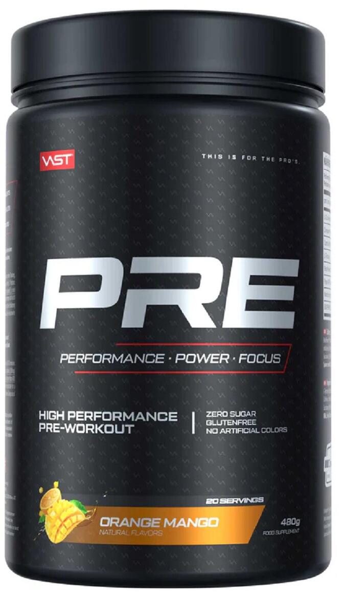 VAST Pre Workout-Booster, 520 g Dose, Orange-Mango