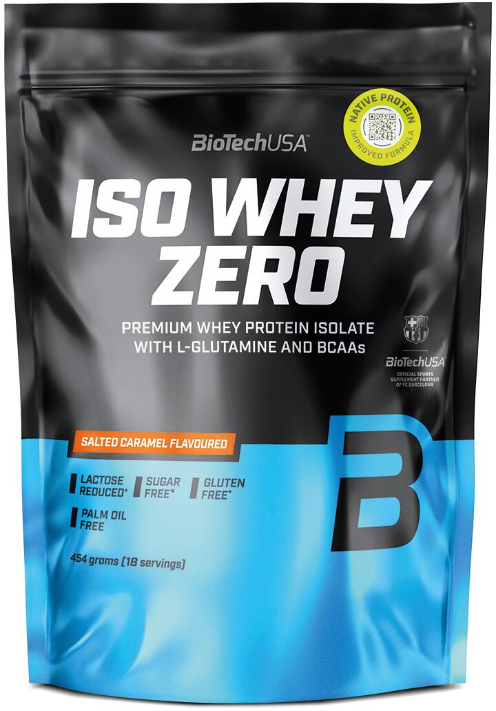 BioTech USA Iso Whey Zero, 454 g Beutel, Salz-Karamell