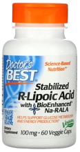Doctor's Best Stabilized R-Lipoic Acid with BioEnhanced Na-RALA