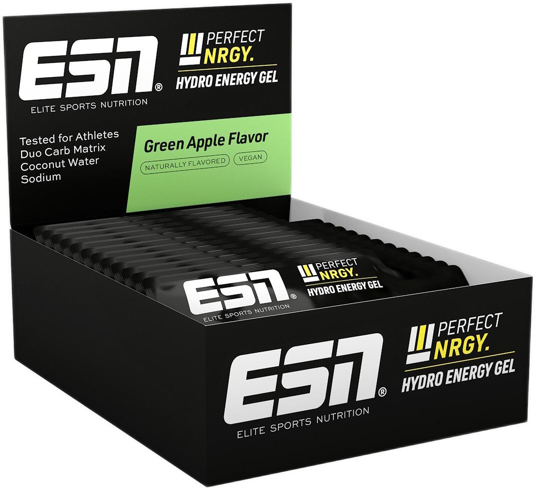 ESN Perfect NRGY Hydro Energy Gel, 12 x 40 ml Beutel, Green Apple