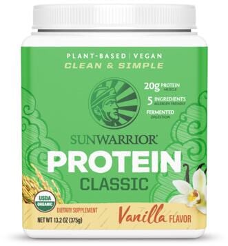 Sunwarrior Protein Classic Organic, 375 g Dose, Vanilla