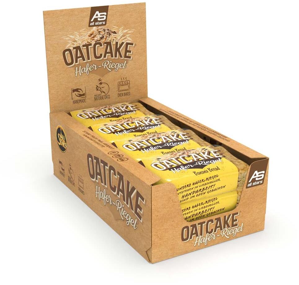 All Stars Oatcake Hafer-Riegel, 12 x 80 g Riegel, Banana Bread
