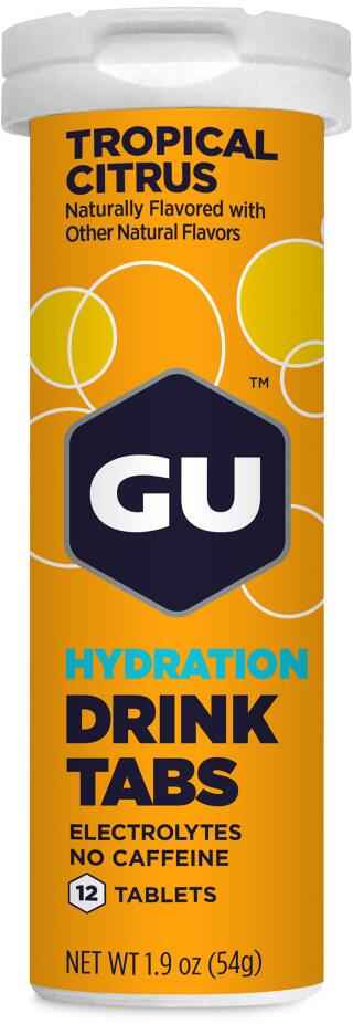 GU Energy Hydration Drink Tabs, 1 x 12 Brausetabletten, Tropical Citrus