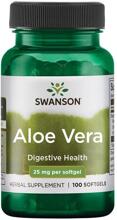 Swanson Aloe Vera 25 mg, 100 Softgels