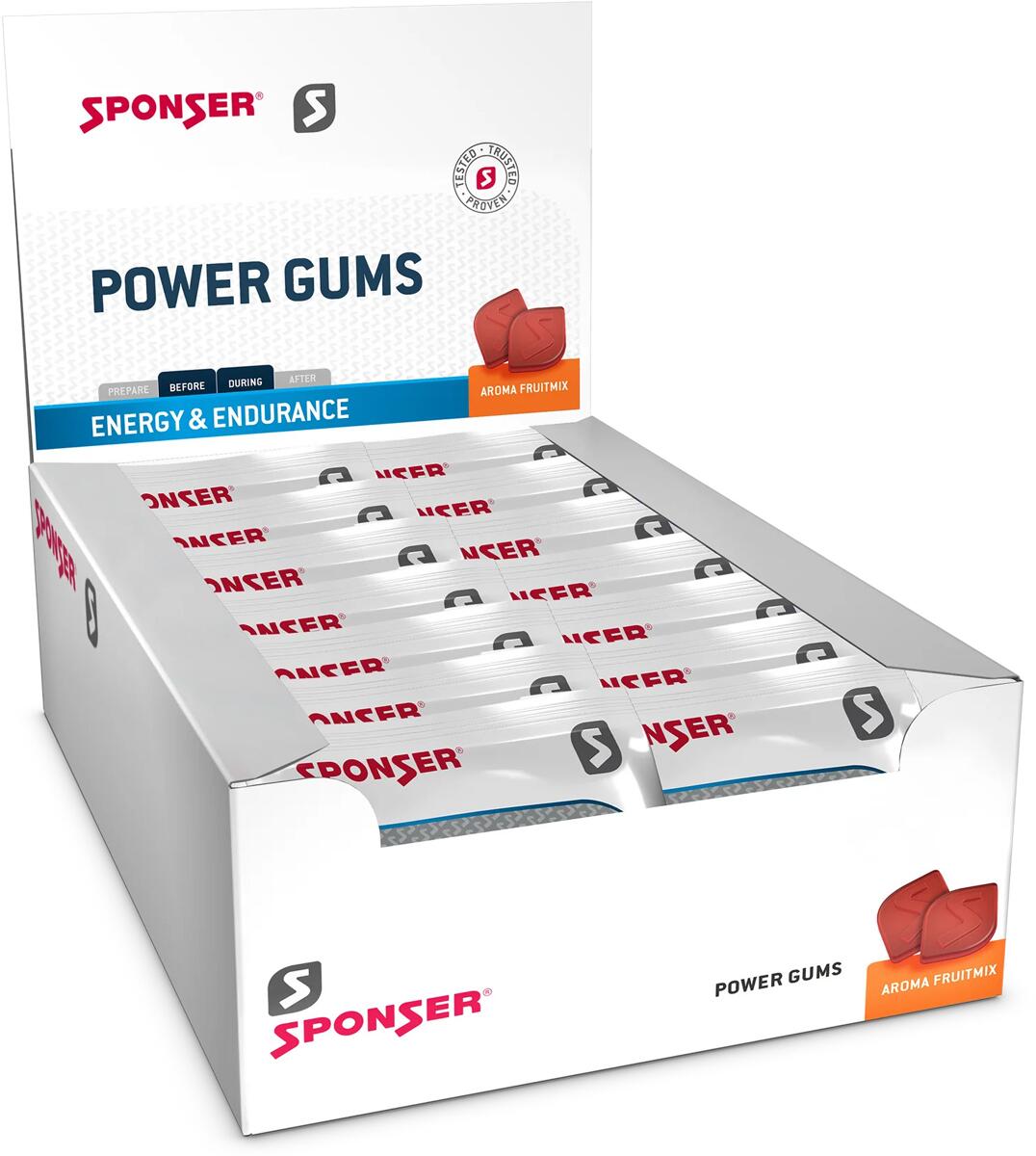 Sponser Power Gums, 20 x 75 g Beutel, Fruit-Mix