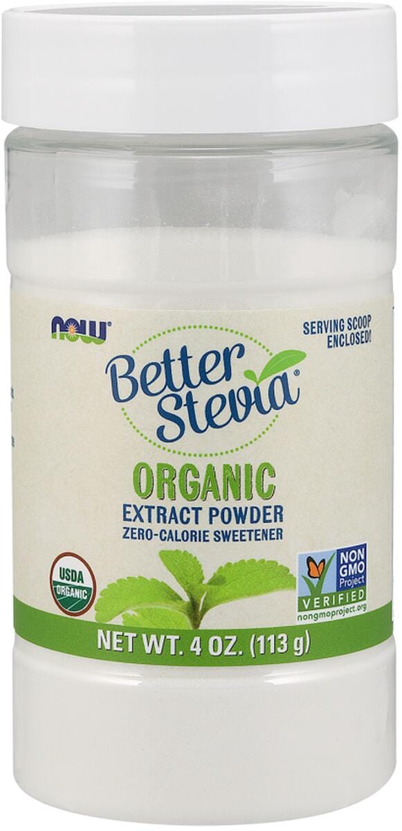 Now Foods Better Stevia Organic Extract Powder, 113 g Dose