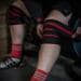 Harbinger Red Line Knee Wraps, 190 cm, rot/schwarz
