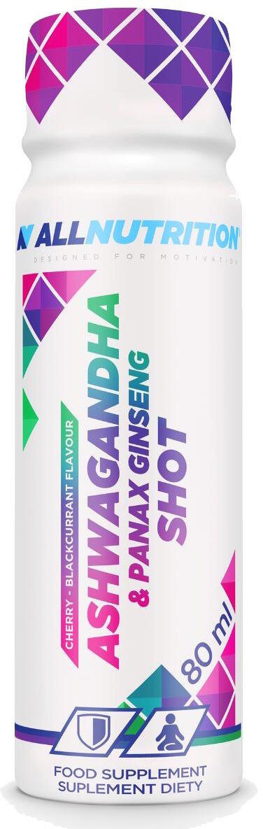 Allnutrition Ashwagandha & Panax Ginseng, 12 x 80 ml Shot