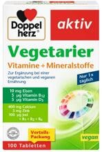 Doppelherz Vegetarier Vitamine + Mineralstoffe, 100 Tabletten