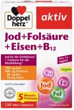 Doppelherz Jod + Folsäure + Eisen, 150 Tabletten
