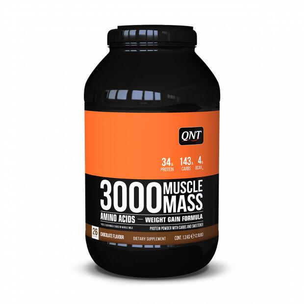 QNT Muscle Mass 3000, 1300 g Dose, Chocolate