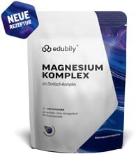 edubily Magnesium Komplex Pulver, 300 g Beutel, Heidelbeere