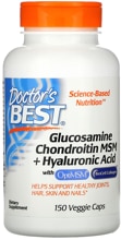 Doctors Best Glucosamine Chondroitin MSM + Hyaluronic Acid, 150 Kapseln
