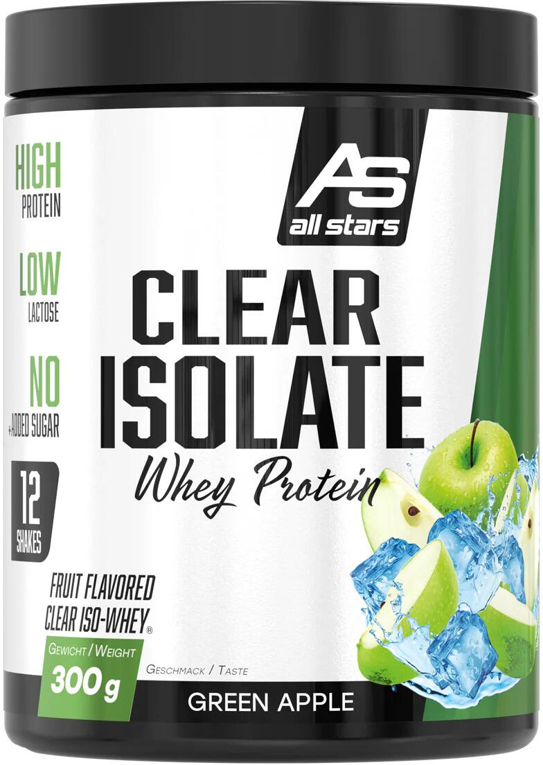 All Stars Clear Isolate Whey Protein, 300 g Dose, Green Apple