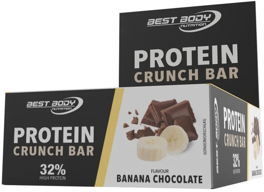 Best Body Nutrition Protein Crunch Bar, 12 x 35 g Riegel, Banana Chocolate